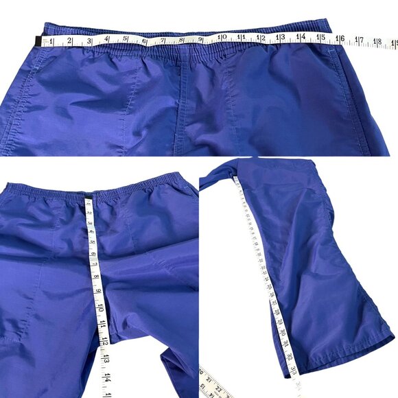 Vtg Patagonia Lightweight Nylon Hiking Pants Medium Blue Elastic Waist Menswear - Picture 6 of 7